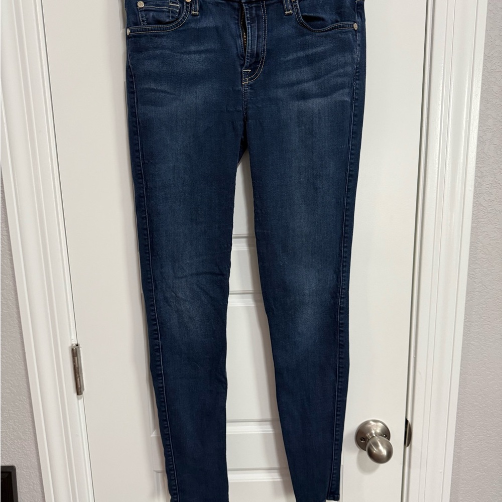 7 For All Mankind Blue Skinny Jeans Modern Fit